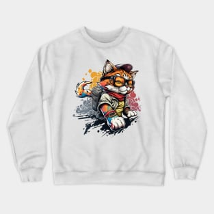 Hip Graffiti Cat Crewneck Sweatshirt